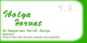 ibolya horvat business card